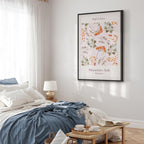 Fall Foliage Floral Vertical Canvas Print