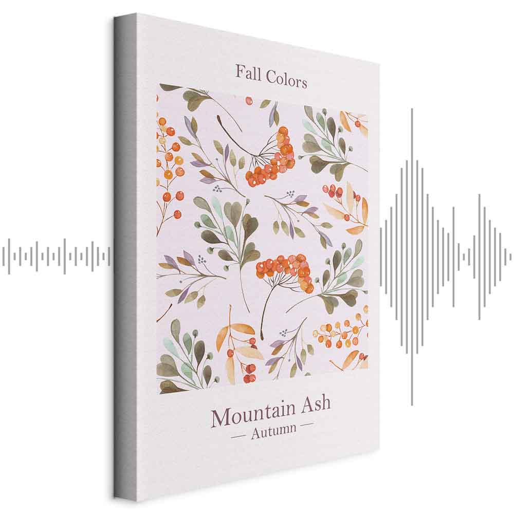 Fall Foliage Floral Vertical Canvas Print