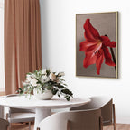 Red Flower Floral Canvas Print