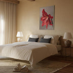 Red Flower Floral Canvas Print