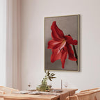 Red Flower Floral Canvas Print