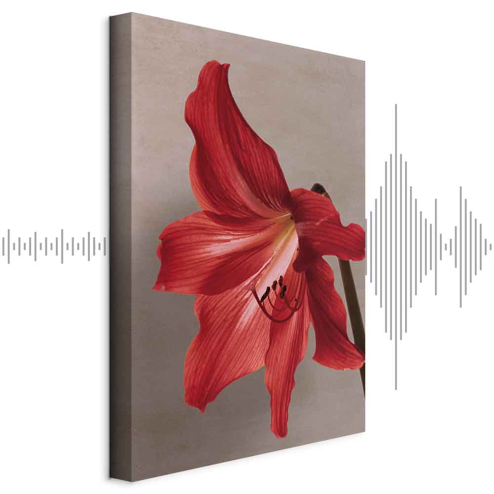 Red Flower Floral Canvas Print