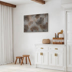 Beige Floral Canvas Print