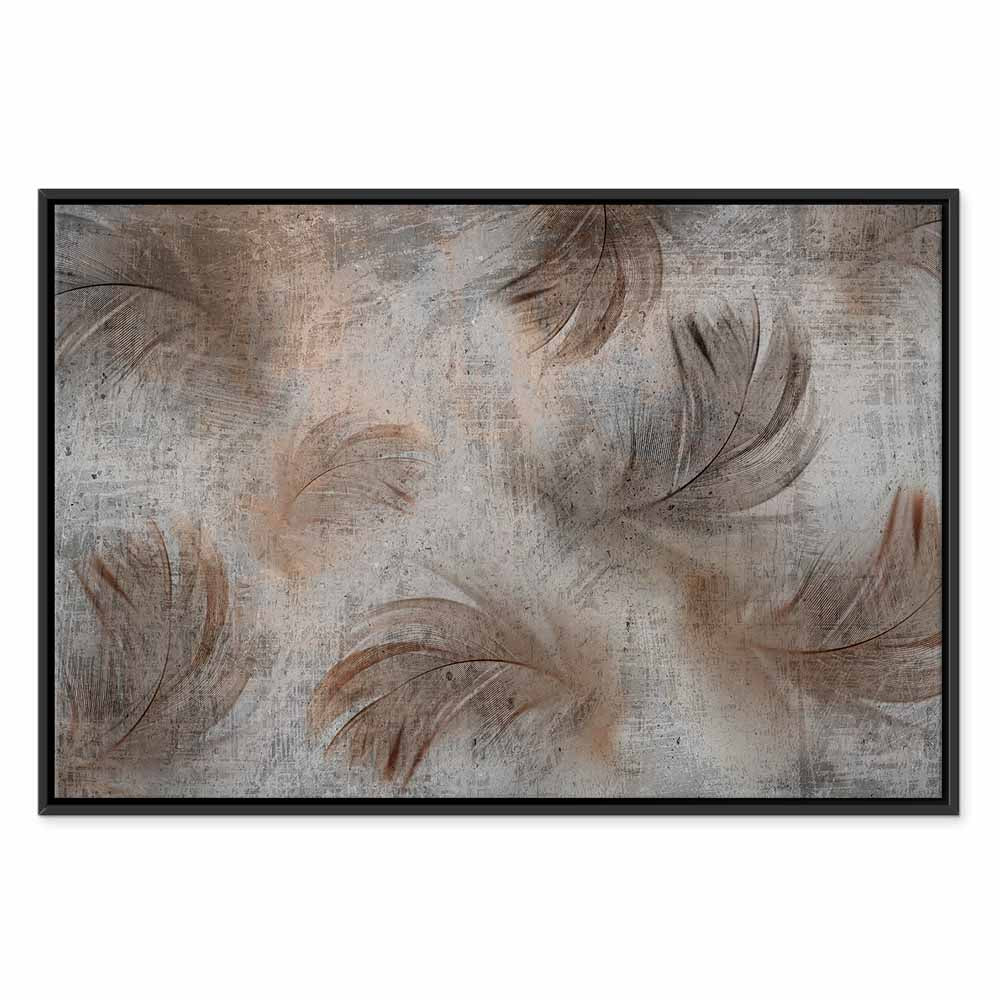Beige Floral Canvas Print