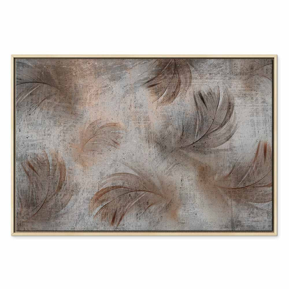 Beige Floral Canvas Print