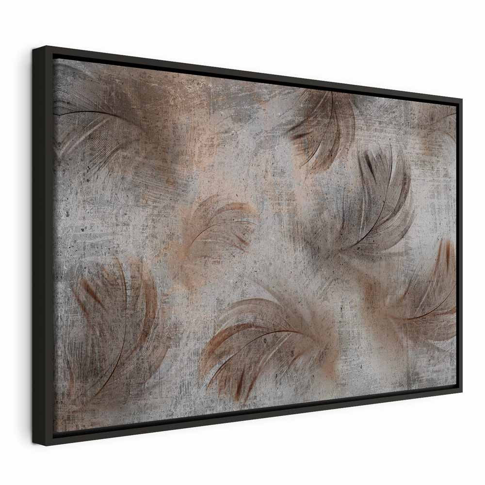 Beige Floral Canvas Print