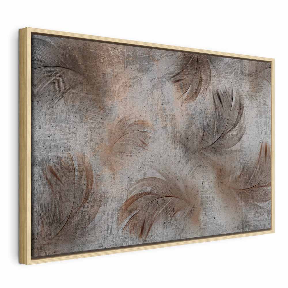 Beige Floral Canvas Print