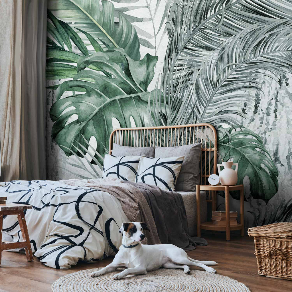 Dense Jungle Leaves Nature Wall Mural