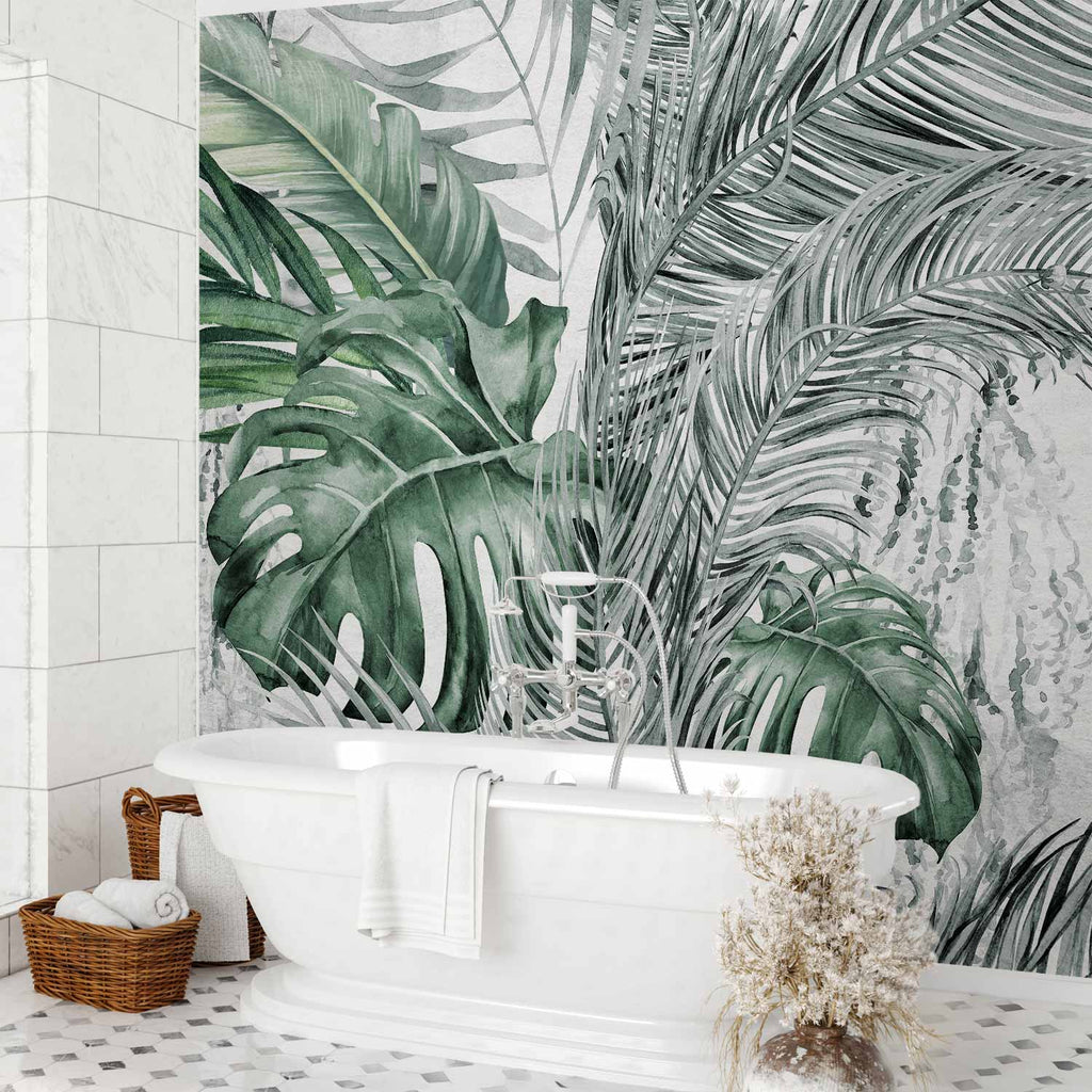 Dense Jungle Leaves Nature Wall Mural