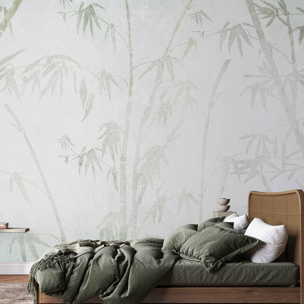 Asian Jungle Leaves Wall Mural
