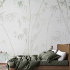 Asian Jungle Leaves Wall Mural