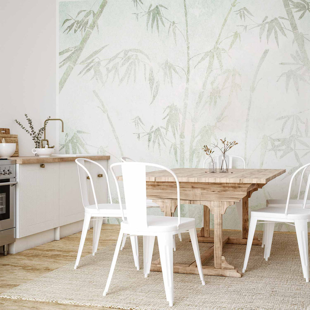 Asian Jungle Leaves Wall Mural