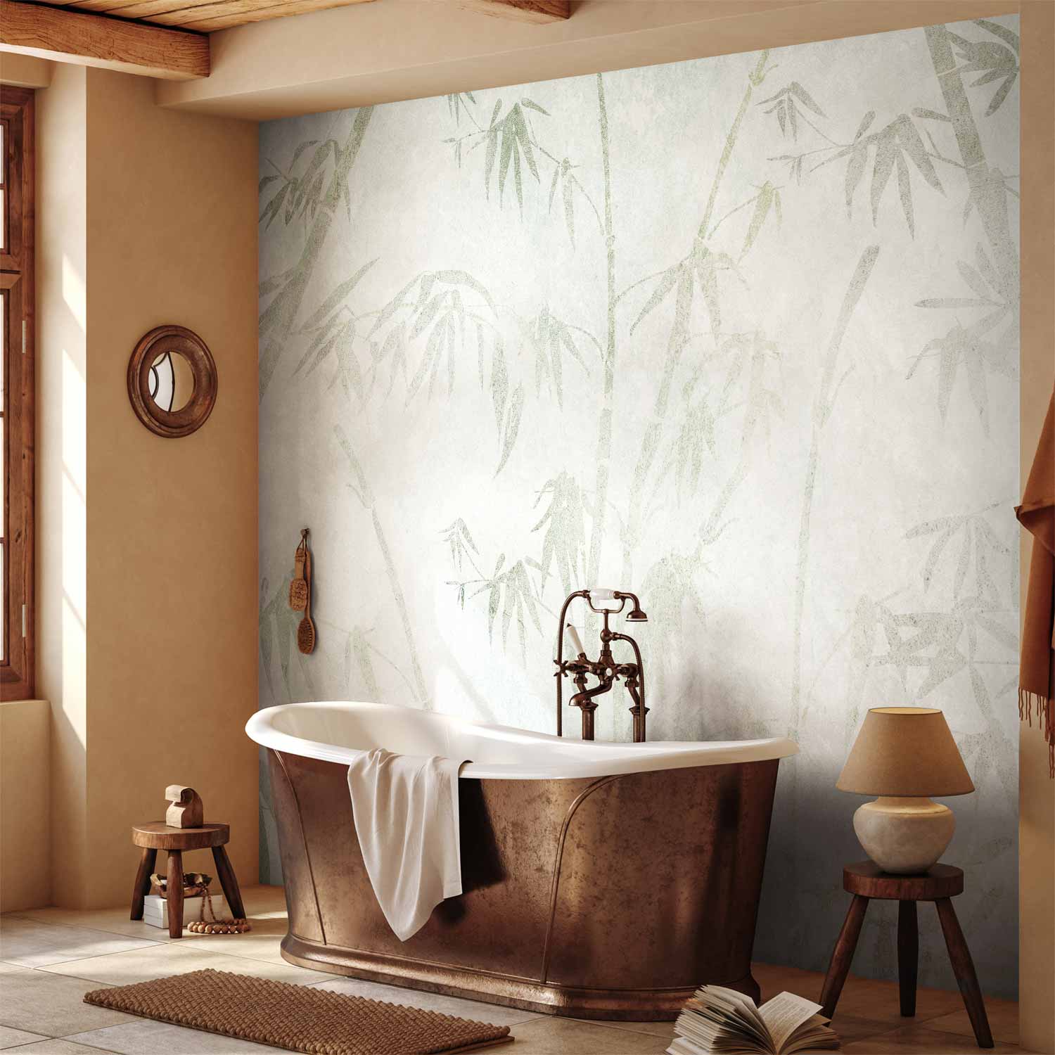 Asian Jungle Leaves Wall Mural