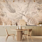 Wall Mural Tropic in Sepia