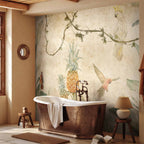 Parrots Jungle Leaves Wall Mural