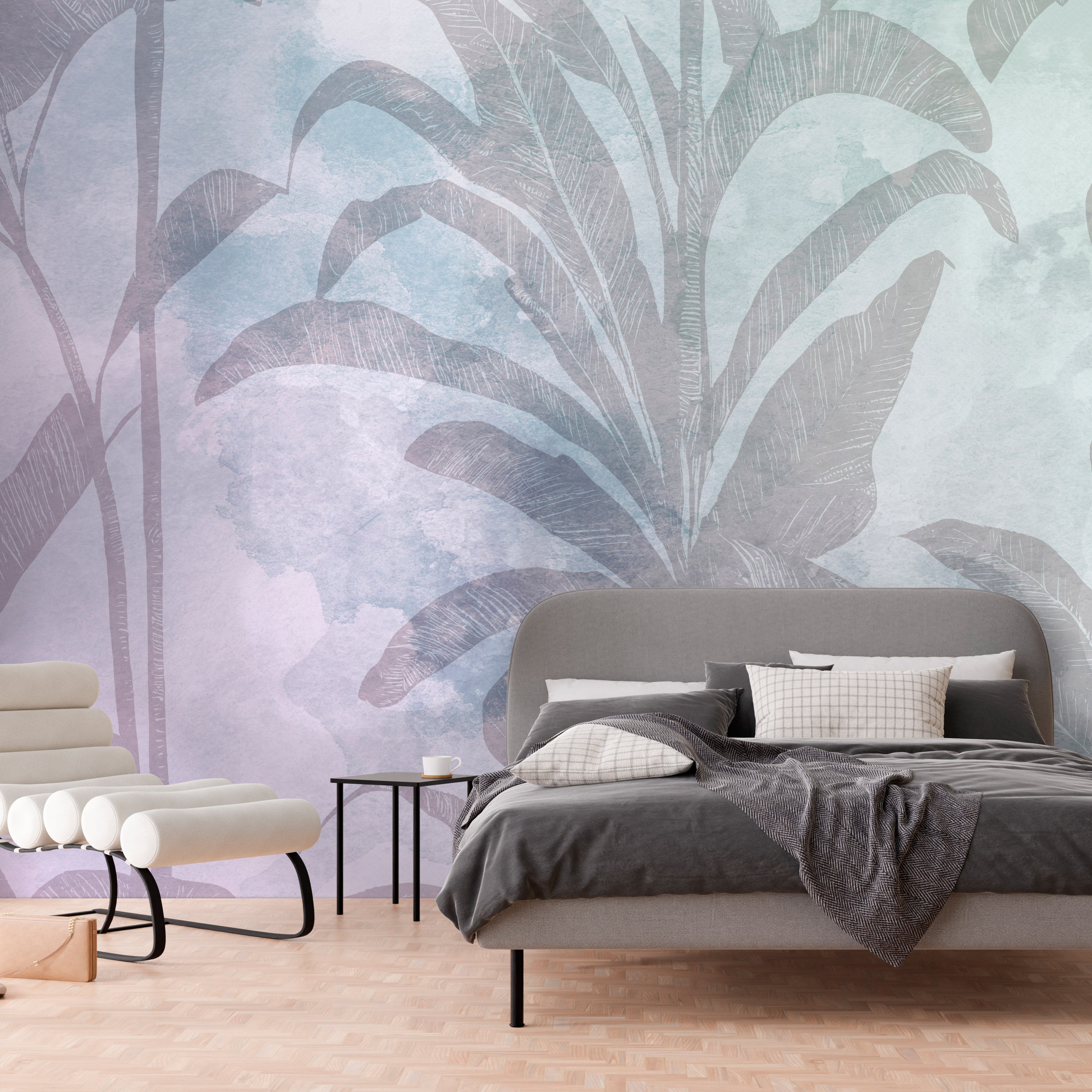 Wall Mural Misty Tropics Leaves