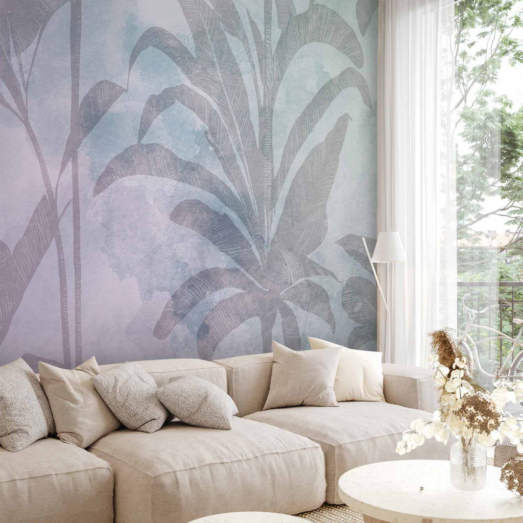 Wall Mural Misty Tropics Leaves