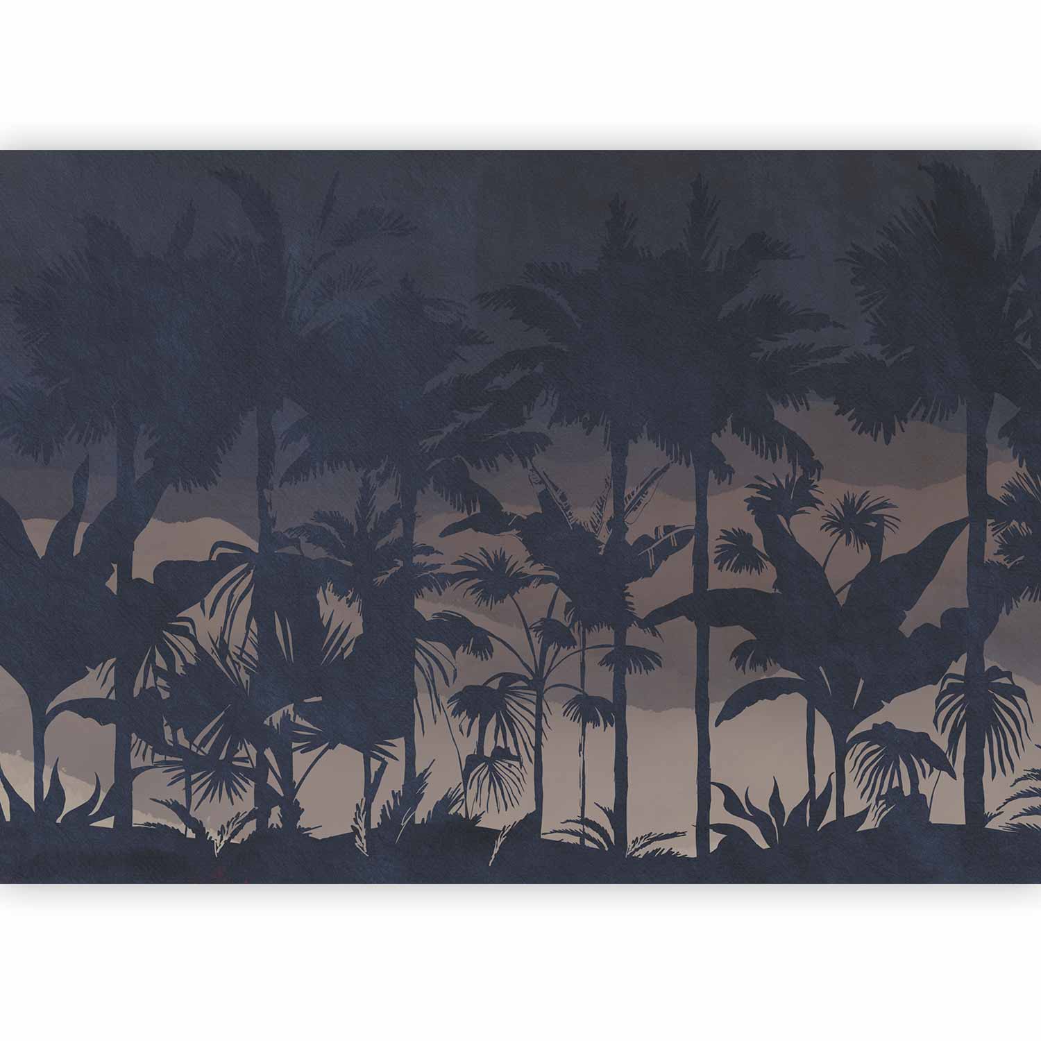 Wall Mural Jungle at Night Leaves