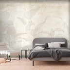 Wall Mural Subtle Exotic Plants Leaves