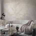 Wall Mural Subtle Exotic Plants Leaves