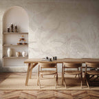 Wall Mural Subtle Exotic Plants Leaves