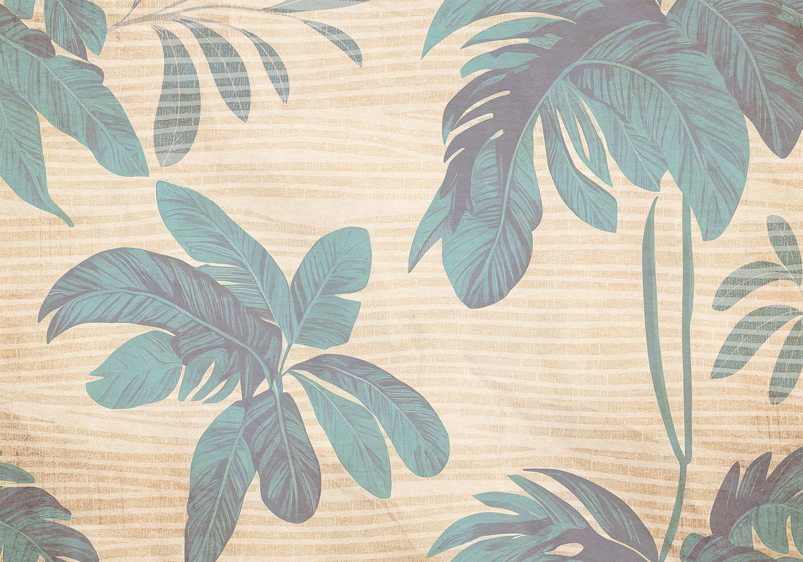 Wall Mural Leaves Misty Tropics