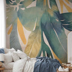 Watercolour Tropical Leaves Wall Mural