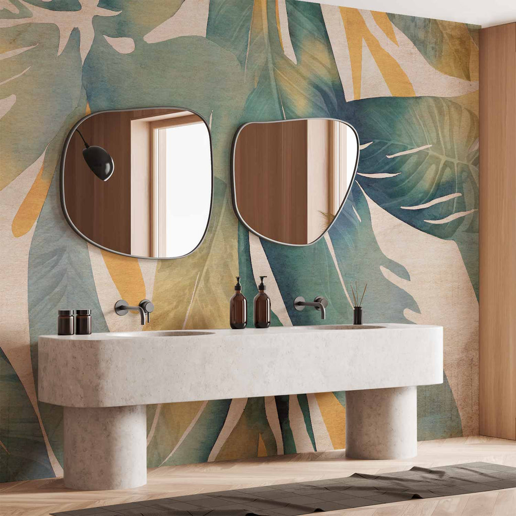 Watercolour Tropical Leaves Wall Mural