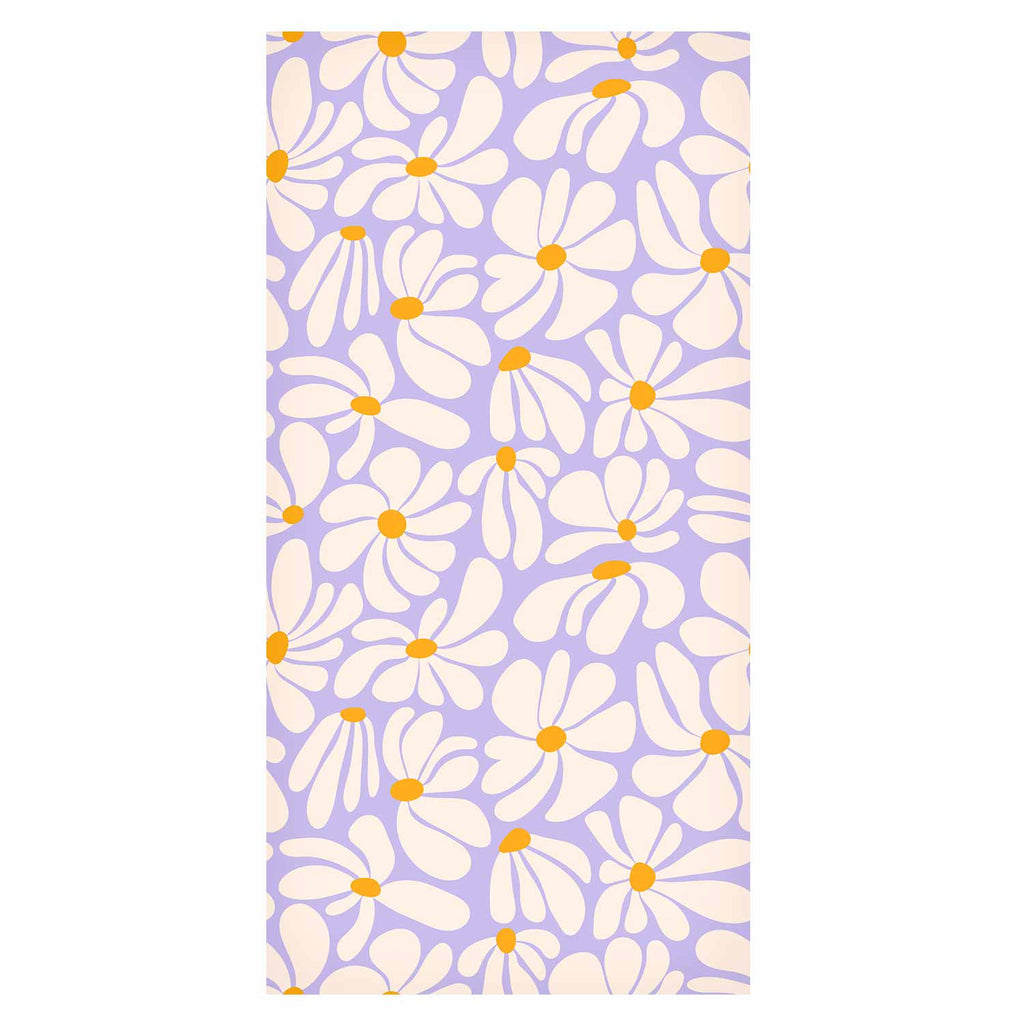 Creamy Little Flowers Blue Floral Wallpaper