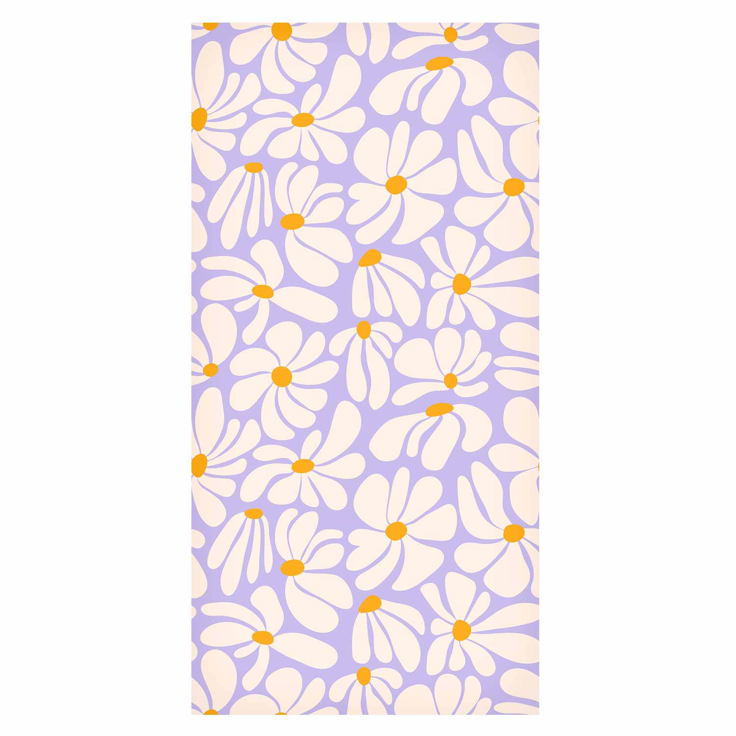 Creamy Little Flowers Blue Floral Wallpaper