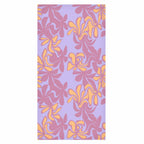 Two-Tone Exotic Flower Wallpaper in Purple and Orange