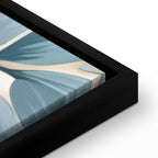 Canvas Print: Turquoise Flowers in Retro Floristic Ornaments