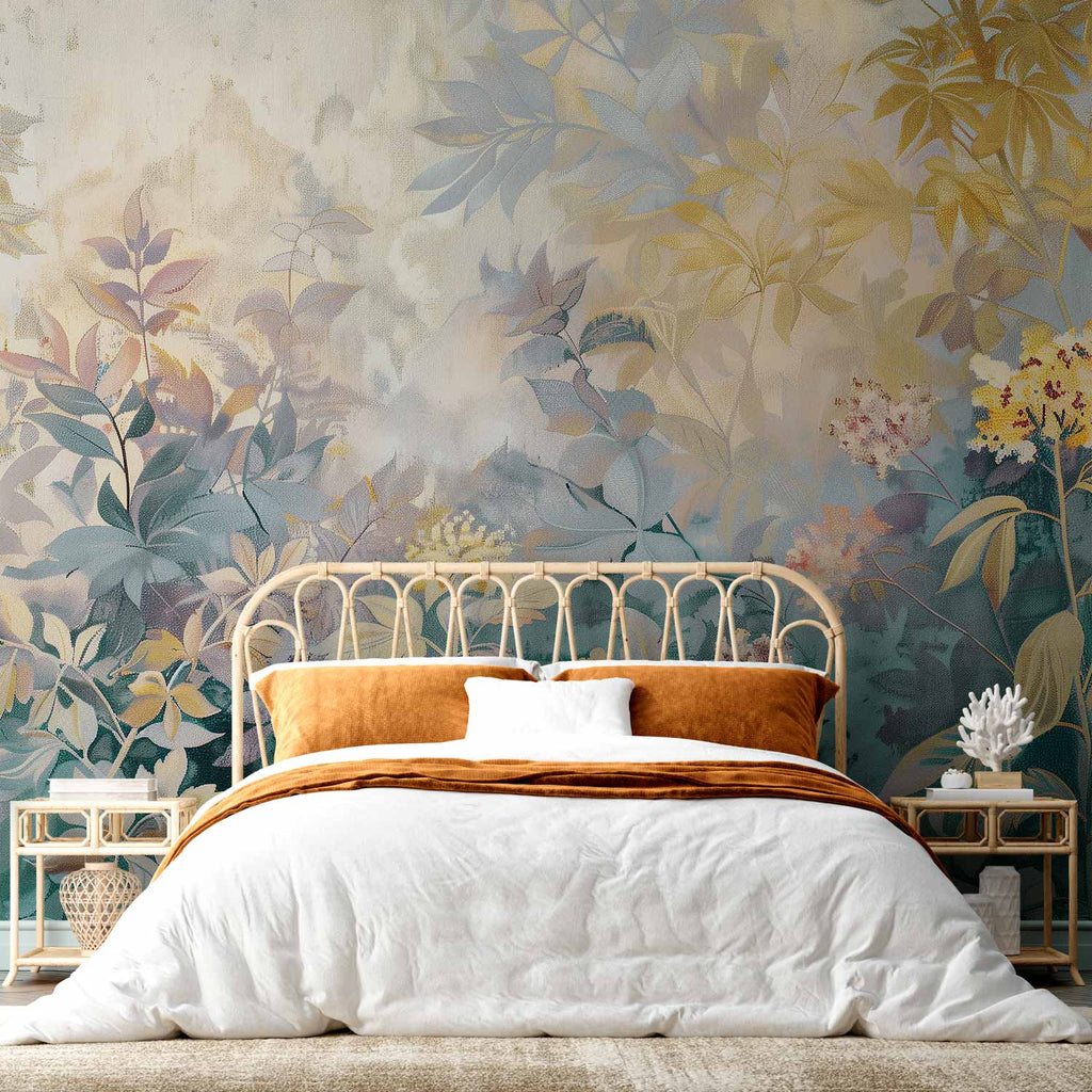 Spring Kilim Meadow and Flowers Tapestry Pattern Wall Mural