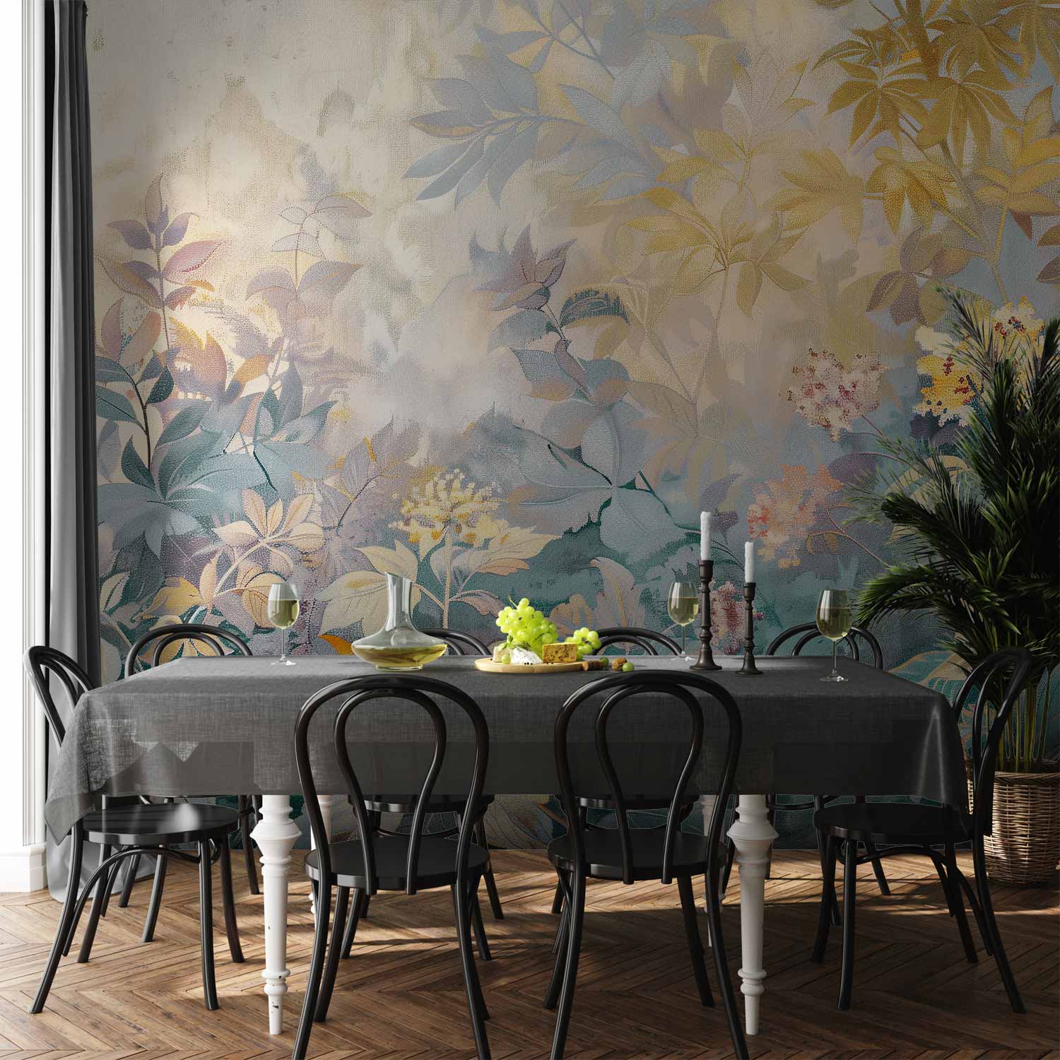 Spring Kilim Meadow and Flowers Tapestry Pattern Wall Mural