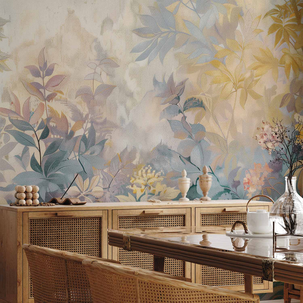 Spring Kilim Meadow and Flowers Tapestry Pattern Wall Mural