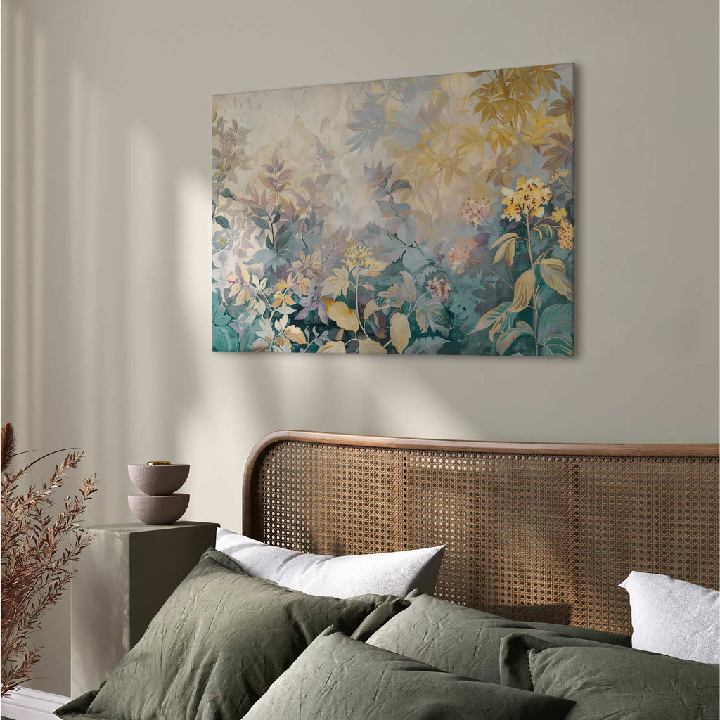 Spring Kilim Meadow Floral Tapestry Canvas Print