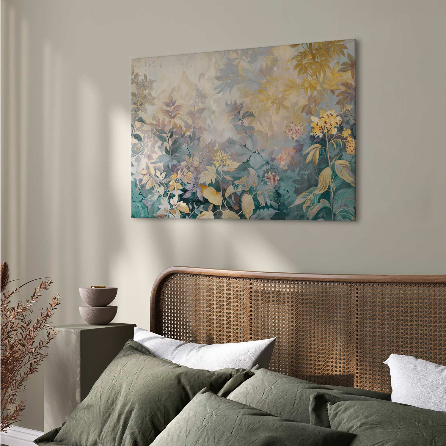 Spring Kilim Meadow Floral Tapestry Canvas Print