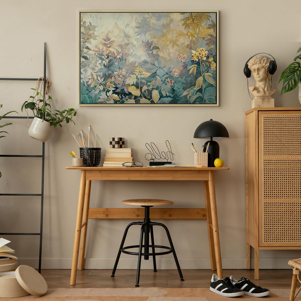 Canvas Print Meadow Kilim Spring Motif