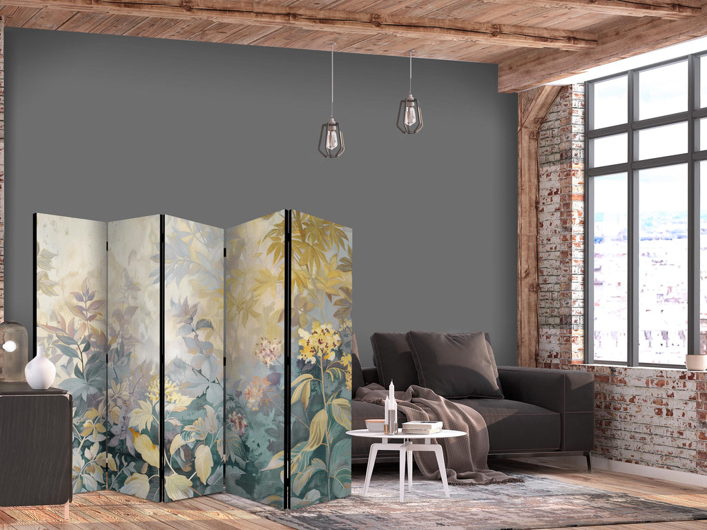 Room Divider - Tapestry Pattern With Meadow and Flowers