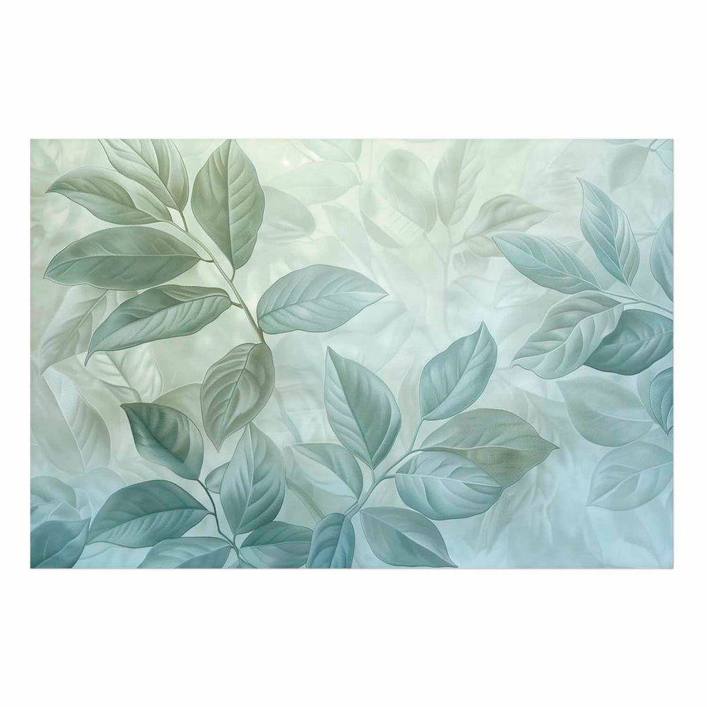 Mint Leaf Botanical Blue Poster