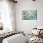 Green Mint Botanical Leaves Canvas Print