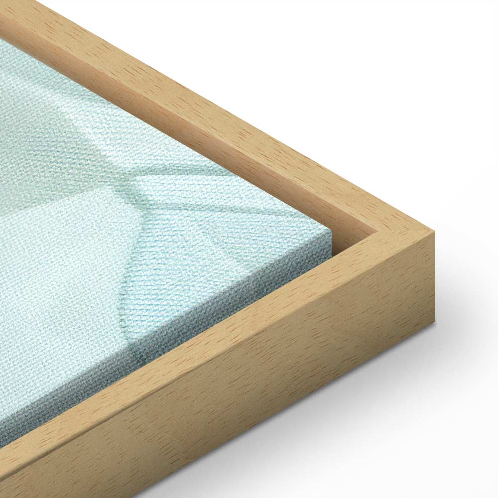 Canvas Print - Large Leaves in Shades of Green-Mint: Botanical Motif