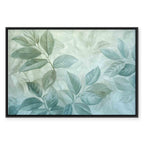 Green Mint Botanical Leaves Canvas Print