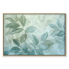 Green Mint Botanical Leaves Canvas Print
