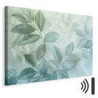Green Mint Botanical Leaves Canvas Print