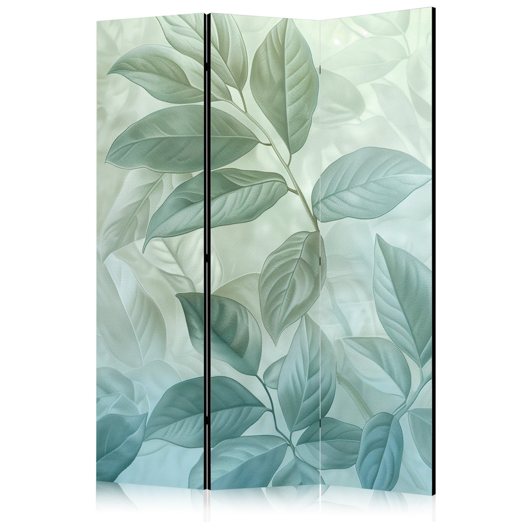 Room Divider with Large Leaves in Green-Mint