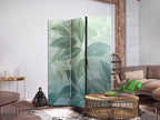 Room Divider with Large Leaves in Green-Mint
