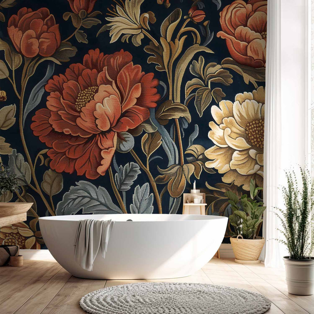 Kilim Retro Large Floral Pattern Wall Mural