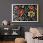 Retro Floral Tapestry Poster