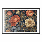 Retro Floral Tapestry Poster